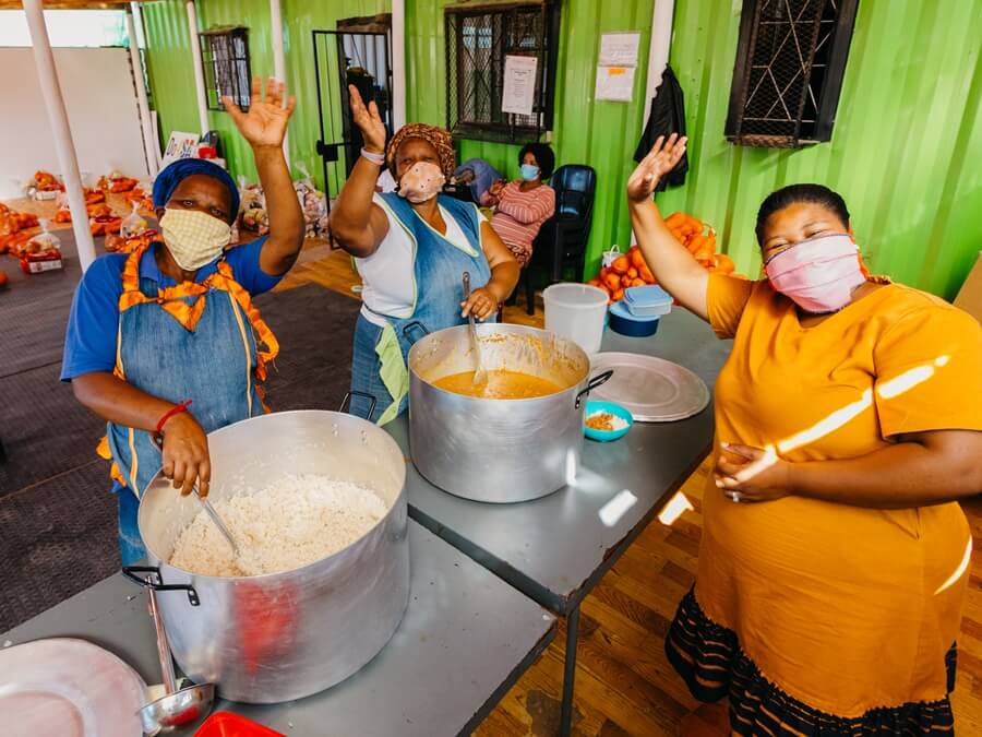 Community soup kitchen in Kwadwesi