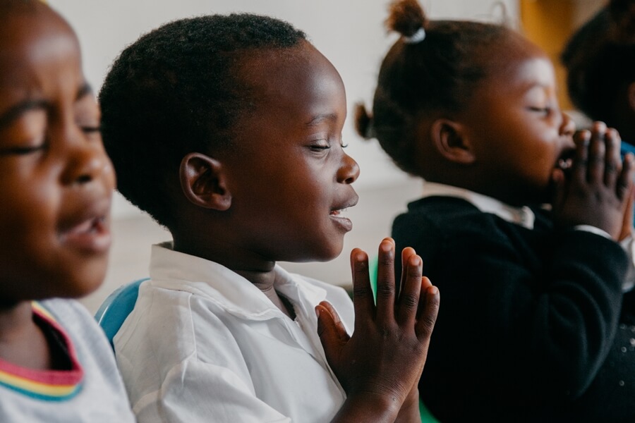 Boy praying